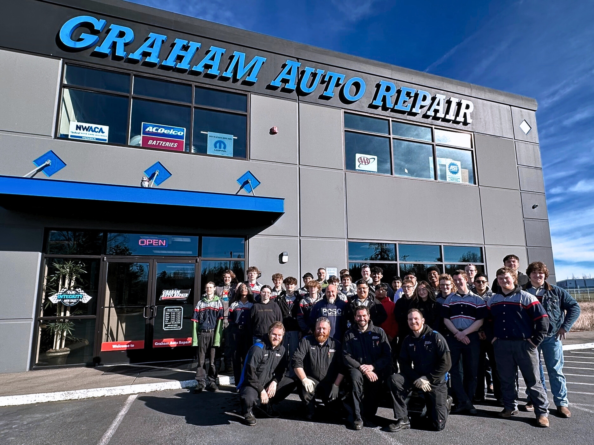 The Automotive Technology Program at Pierce County Skills Center, students visit Graham Auto Repair in Graham, WA.