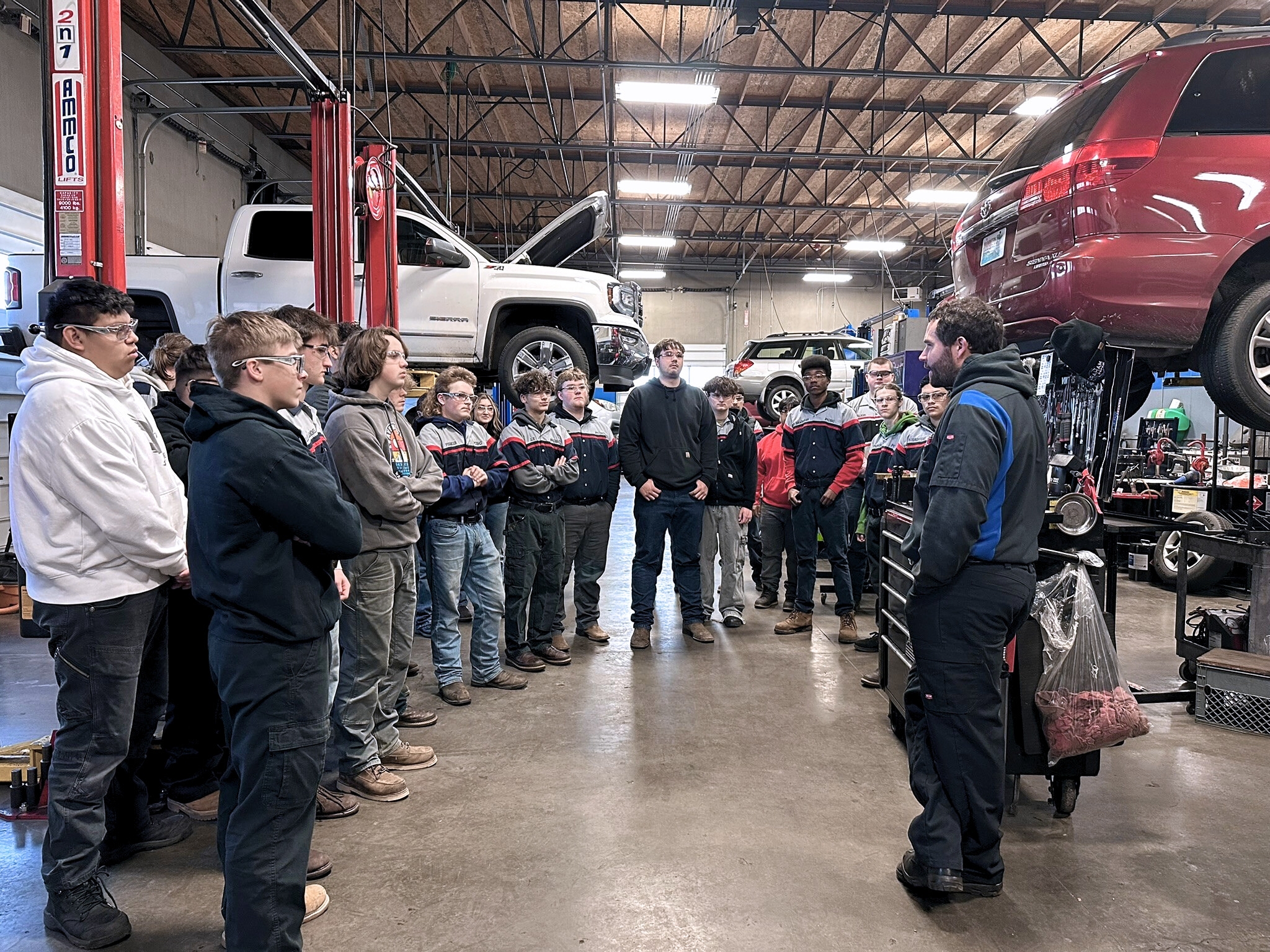 The Automotive Technology Program at Pierce County Skills Center, students visit Graham Auto Repair in Graham, WA.